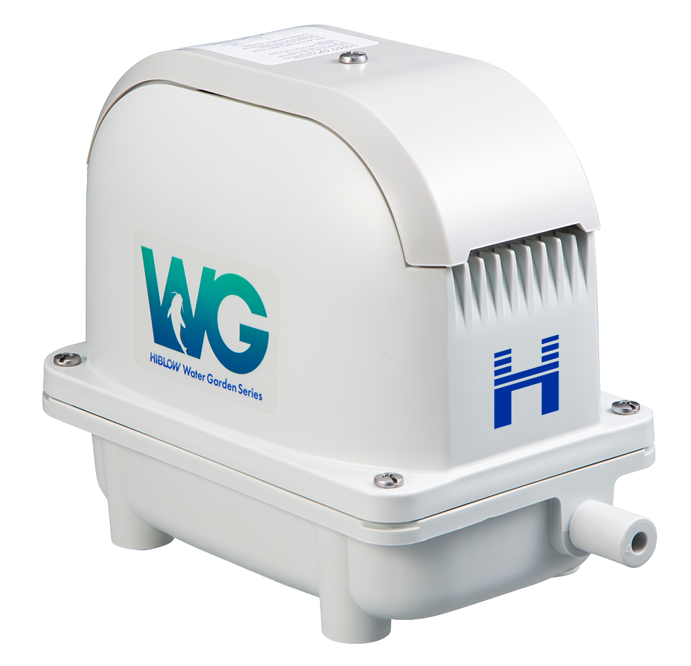 Hiblow Water Garden Aerator Pump with "H" logo