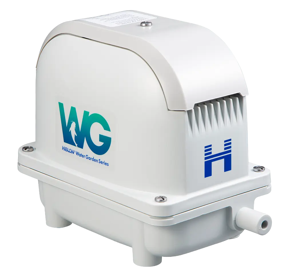 Hiblow Water Garden Aerator Pump with "H" logo