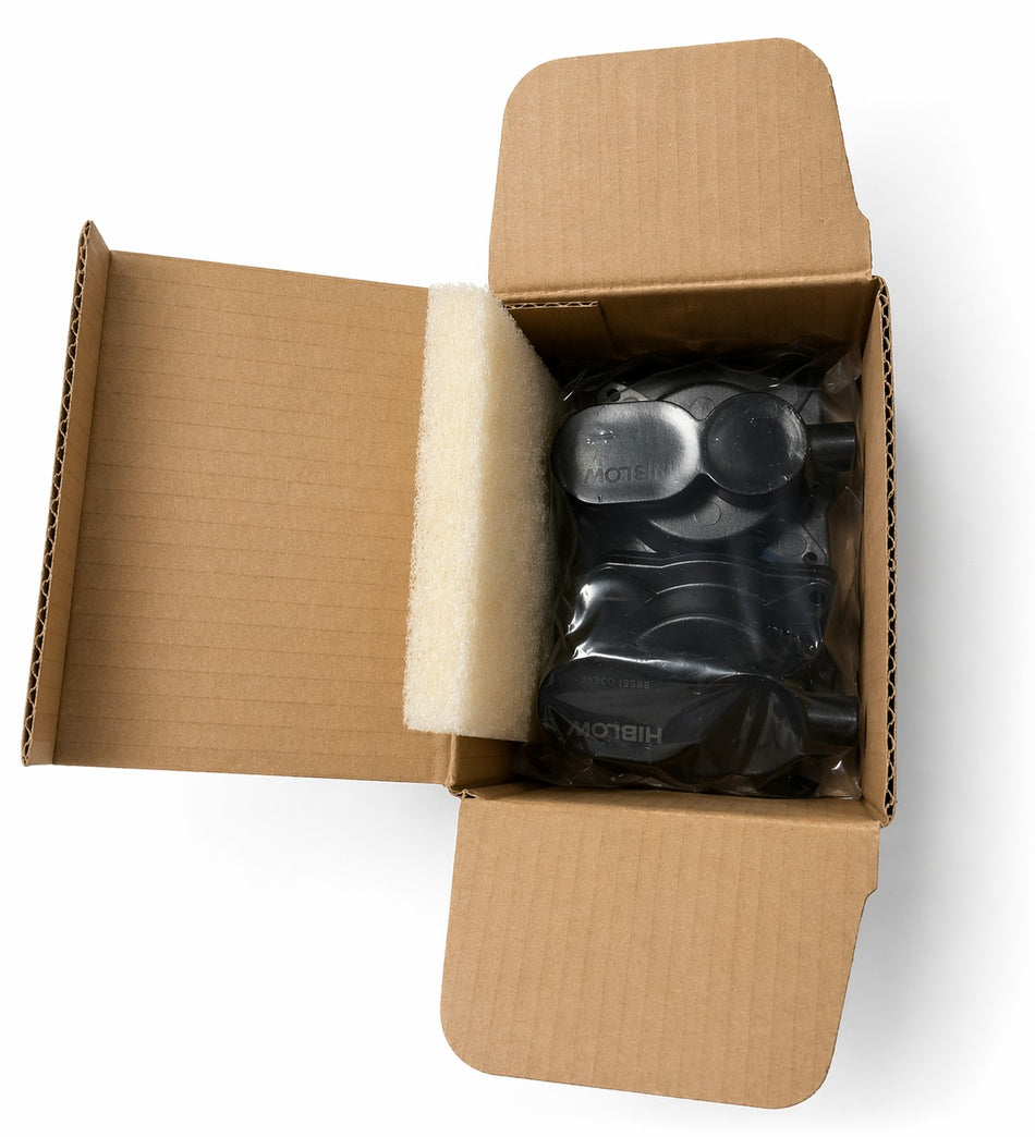Cardboard box with Diaphragms, casings and filter for HP-60/80 Repair Kit for HIBLOW pond aerator and septic aerator pumps.