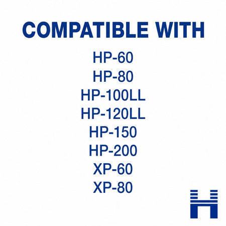 Compatible with HP-60, 80, 100LL, 120LL, 150, 200, and XP models 60 and 80.
