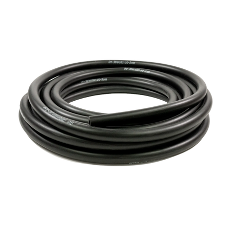 Coiled black air hose for HIBLOW pump.