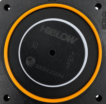 Close-up of HIBLOW diaphragm for aerator pump