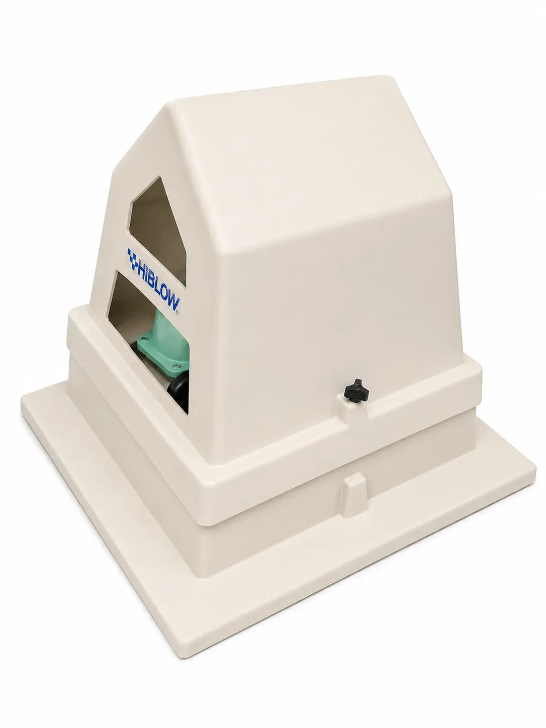 Pond Pump Cover. Off-white protective  septic pump cover and pond aerator pump enclosure