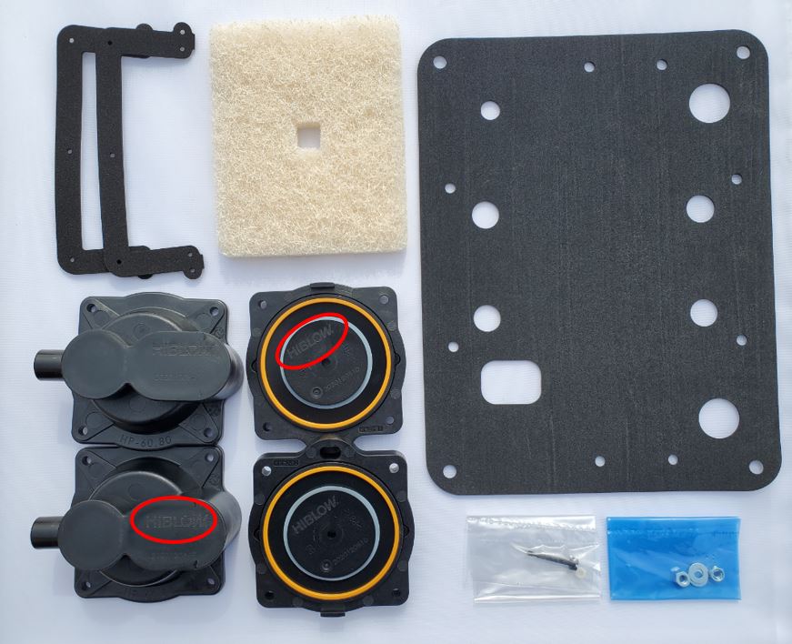 HP 60/80 Repair kit with filter cover gasket and base gasket